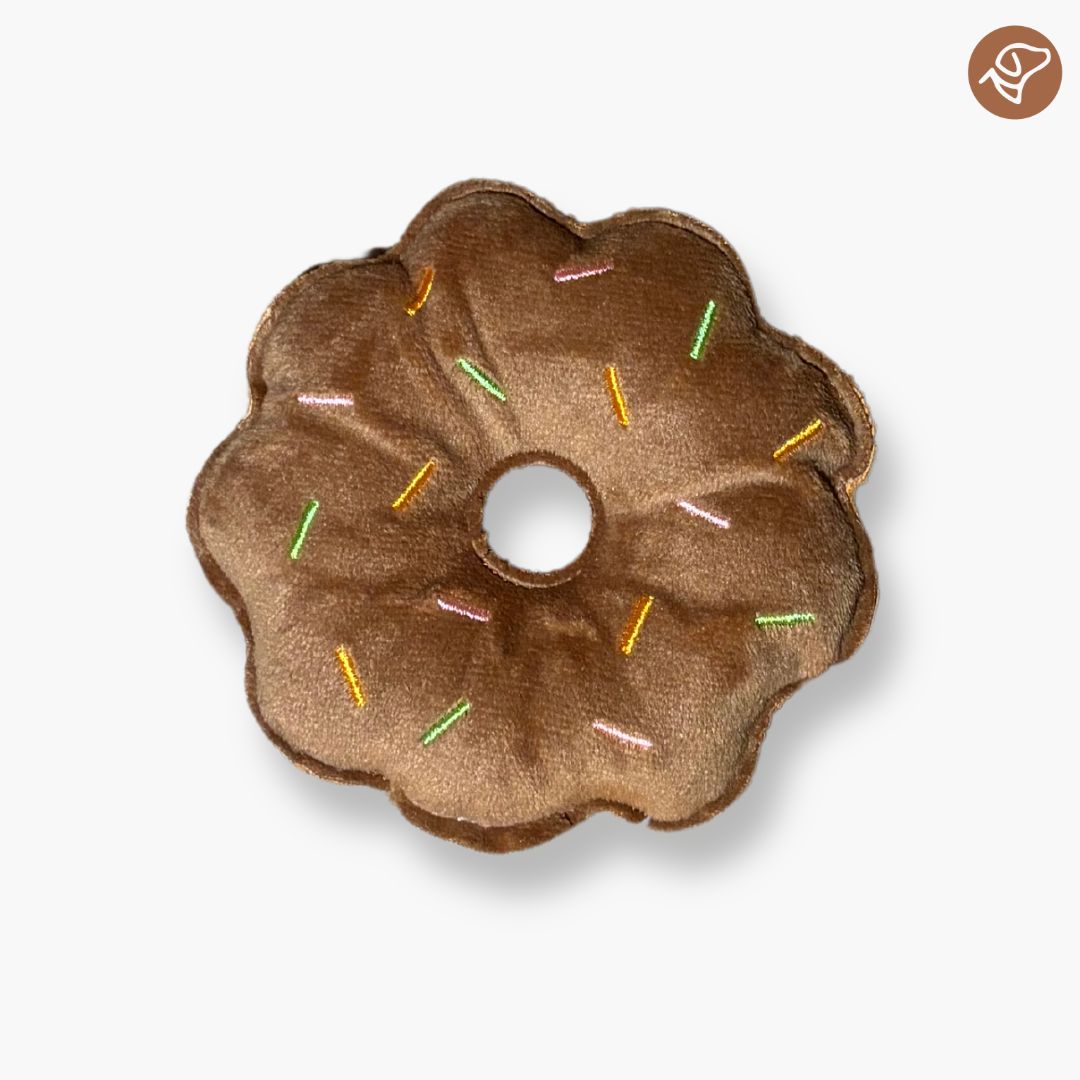 Chocolate Donut Squeaky Toy